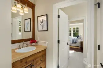 Jack n Jill bathroom with 2 sinks areas.