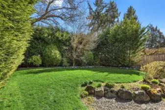 Large backyard hidden from the street