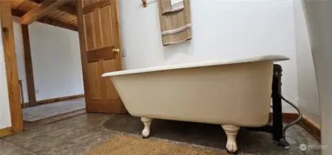 Claw foot tub.