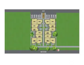 Welcome to the community layout! With each unit uniquely positioned, enjoy privacy and a welcoming atmosphere, making it an authentic neighborhood experience on Mary Ave NW.