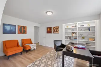 Shelving area can be restored to be a large closet