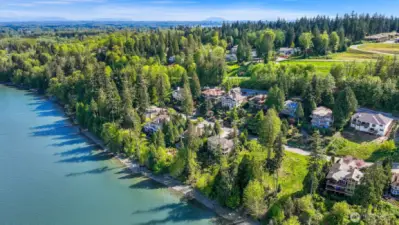 Wide water view highlighting this rare oceanfront property.