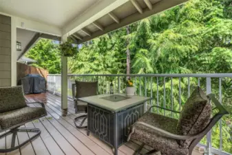 This deck has privacy and is perfect for both entertaining, or your morning coffee.