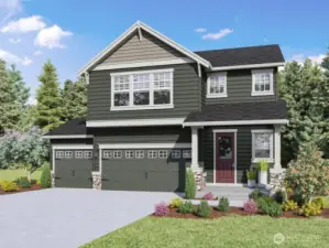 Photo rendering is representational. Actual home is under construction and finishes, elevation, and paint colors may vary. See site agent