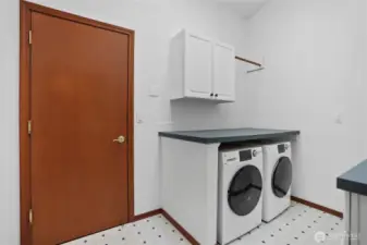 Utility room off the hallway to the garage
