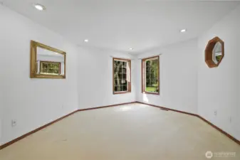 Good sized, light-filled family room off the entry