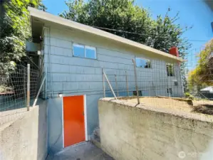 Lower floor entry (from front of property)