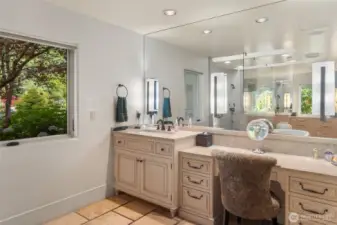 Luxurious makeup vanity