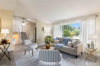 Spacious living area highlighted by natural light and an open layout.