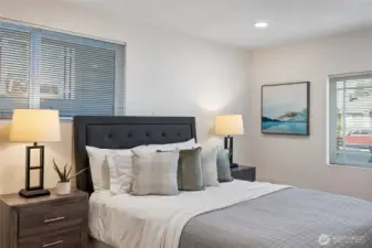 Primary bedroom is on the opposite side of the home than the other 3 bedrooms, offering privacy.
