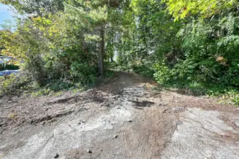 The drive way leading to Colchester Dr.