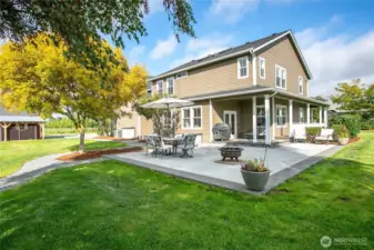 Unwind on the back patio off of the dining room.