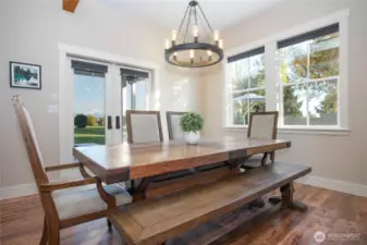 Mountain views from the dining table, too!