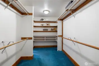 Vary large closet located just off the Primary bathroom