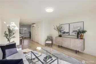 New construction craftsmanship showcased through clean lines and modern interior finishes.