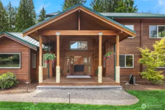 Front entry to home via covered front porch.
