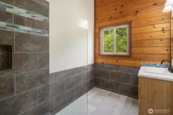 Ensuite bathroom off of bedroom.