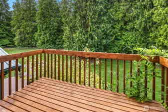Private deck off of bedroom.