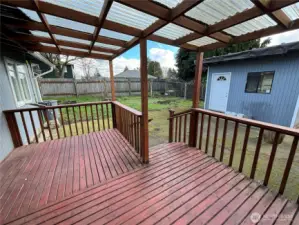 back deck - note outbuilding