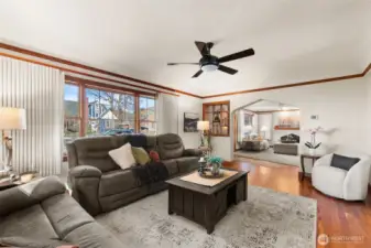 Light filled family room