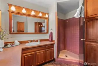 Primary bath tiled shower