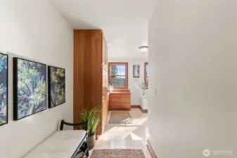 entrance into upstairs full bathroom