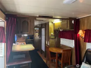 Table for dining inside.