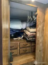 Center door opens to more drawers and more.