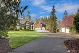 Situated on 2.6 private acres