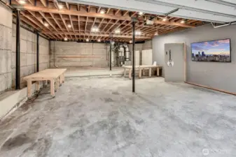 Garage #2. Space for 2 cars. Additional space and a secure private vault.