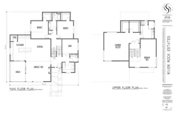 Main Floor & Upper Floor Plan/Rendering