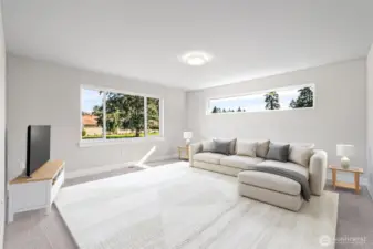 Virtually staged bonus room upstairs