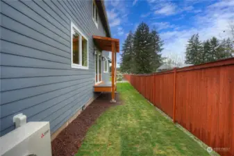 Efficient backyard space makes for easy maintenance.