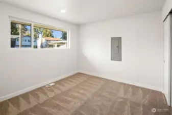 Bedroom 1 Northwest corner of home (new upgraded electrical panel installed 2024)