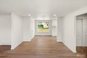 Dining Area from Living Room with backyard view