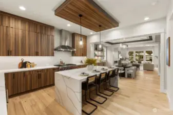 Chef Kitchen with Huge Island and Custom Cabinets