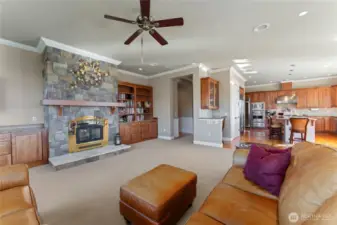 Space to spread out with friends or cozy up to the fire