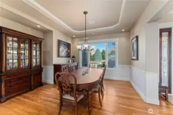 Formal dining space, just off entry