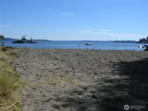 Private neighborhood beach.