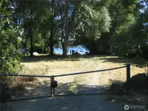 Private neighborhood beach.