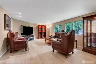 Very nice sized living room.