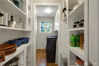 Nice sized pantry and laundry room