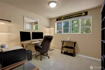One of the four secondary bedrooms