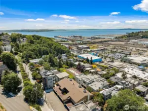 Aerial View Towards Water