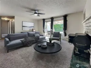 Virtually staged Living room