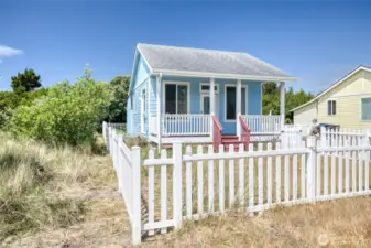 Backing to a greenbelt, this cottage has a private back yard.
