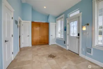Entering the home, you will find ample storage, and the murphy bed on the east wall.