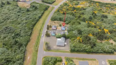 The land behind the cottage is a protected greenbelt and will remain private.