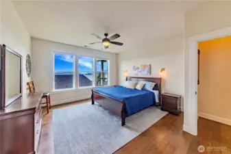 Main level Primary bedroom with view