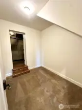 Storage room that leads to extra storage space